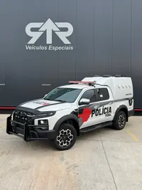 Viatura da Polícia Penal sobre pickup JAC Hunter, foto 1, transformado pela R&R Veículos Especiais